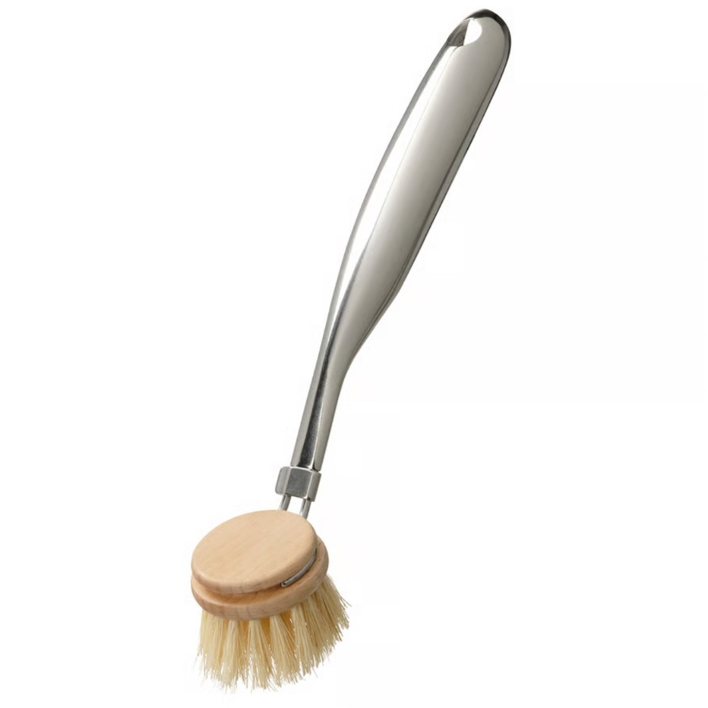 IKEA VÄLVÅRDAD VALVARDAD Dish Brush, Stainless Steel/Beech (404.301.64) NEW